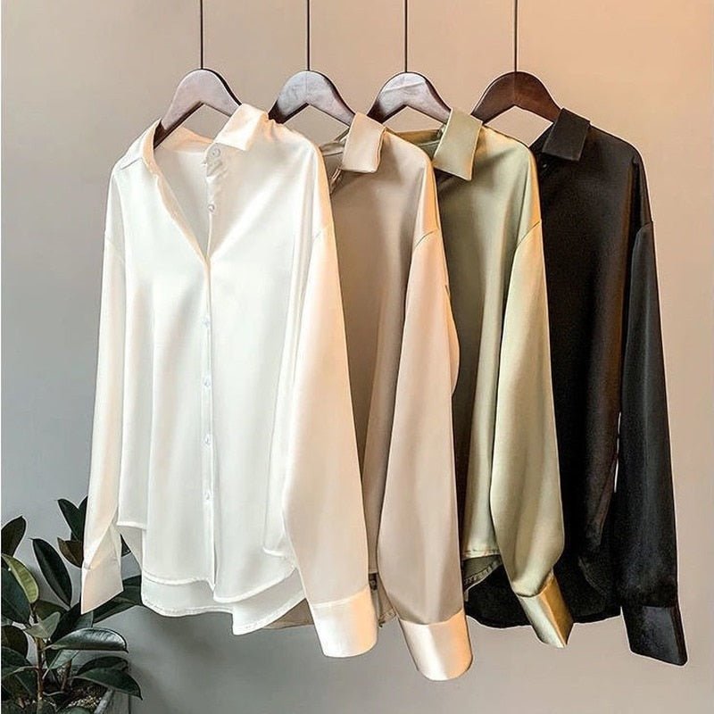Descubra a Elegância e Versatilidade da Camisa Social Feminina em Seda - ChicSoul