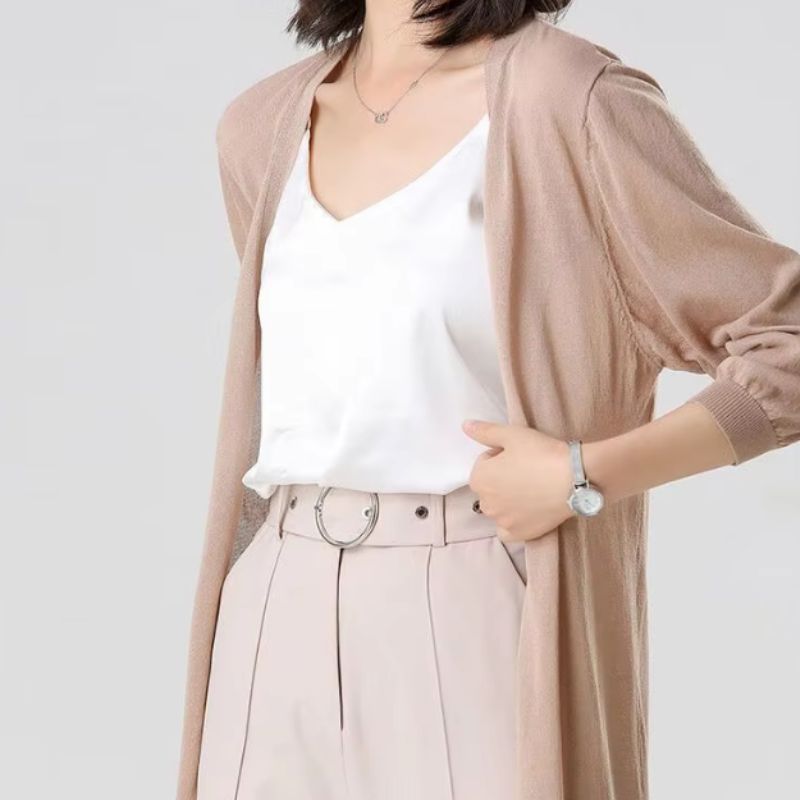Cardigan Longo Feminino Leve