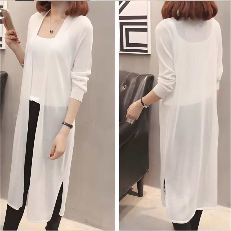 Cardigan Longo Feminino Leve