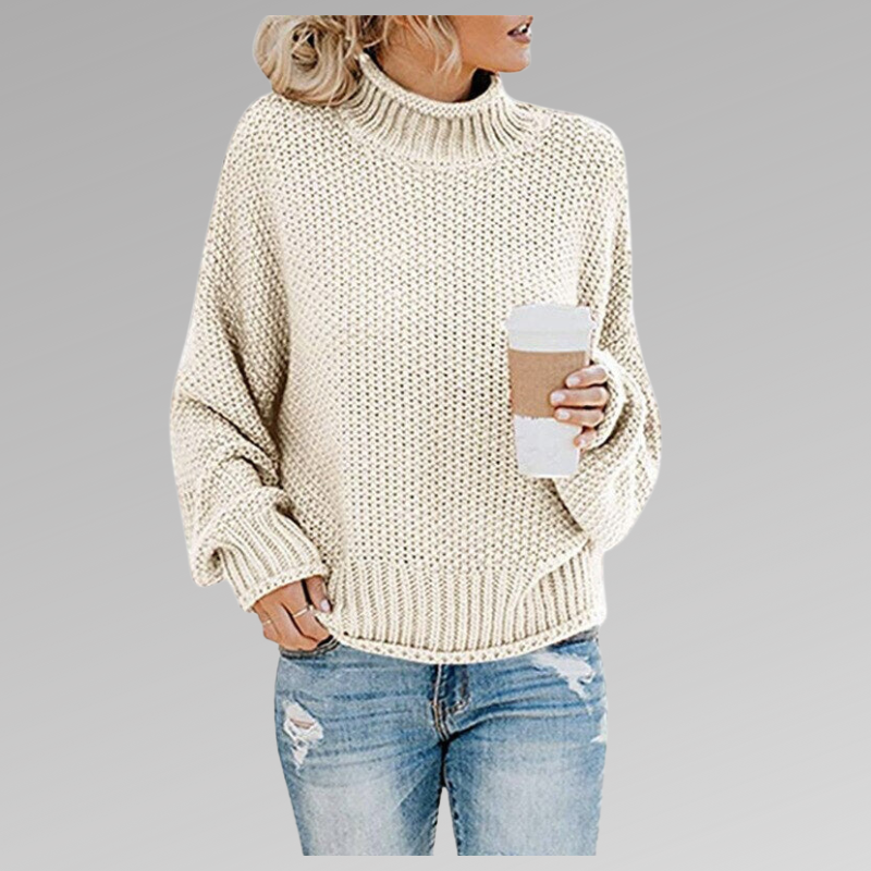 Suéter Feminino Oversized de Inverno em Tricô