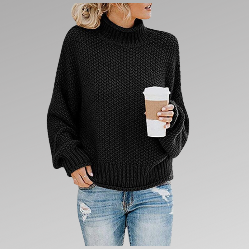Suéter Feminino Oversized de Inverno em Tricô