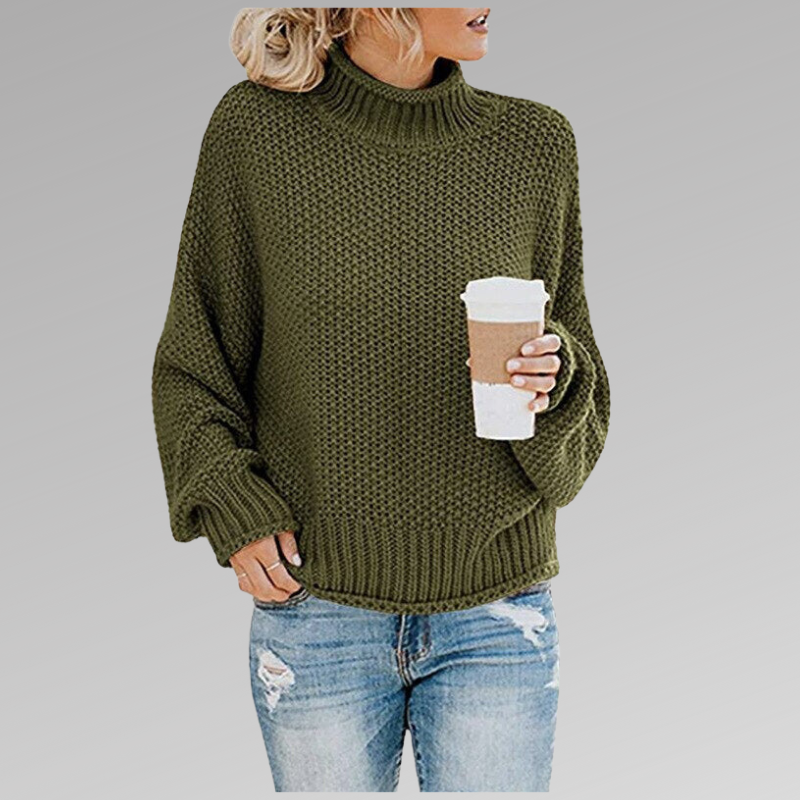Suéter Feminino Oversized de Inverno em Tricô