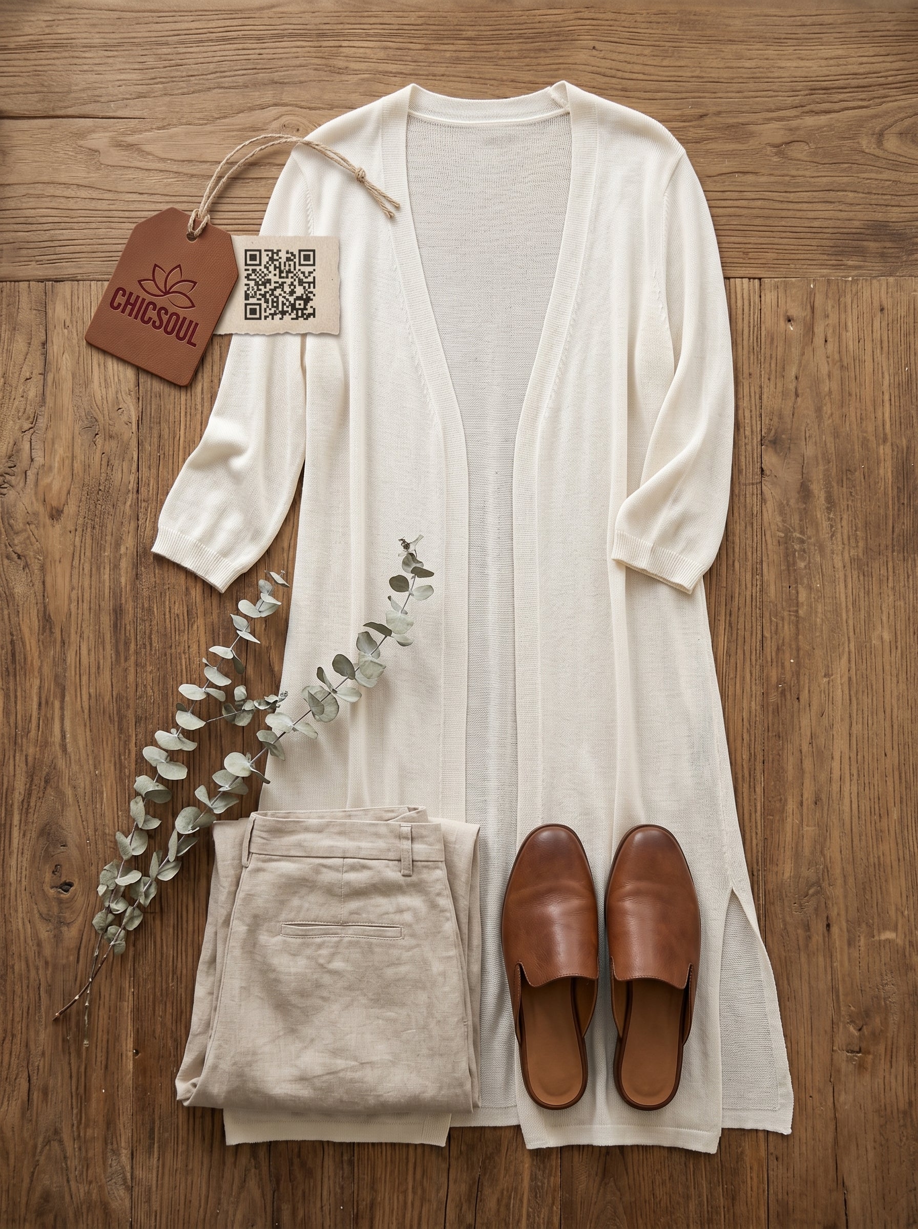 Cardigan Longo Feminino Leve
