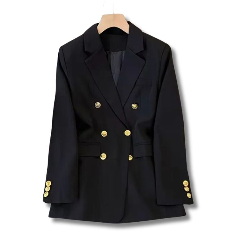 Blazer Feminino Acinturado Clássico Botões Dourados ChicSoul