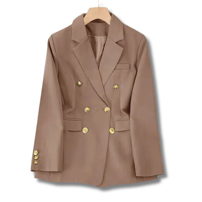 Blazer Feminino Acinturado Clássico Botões Dourados ChicSoul
