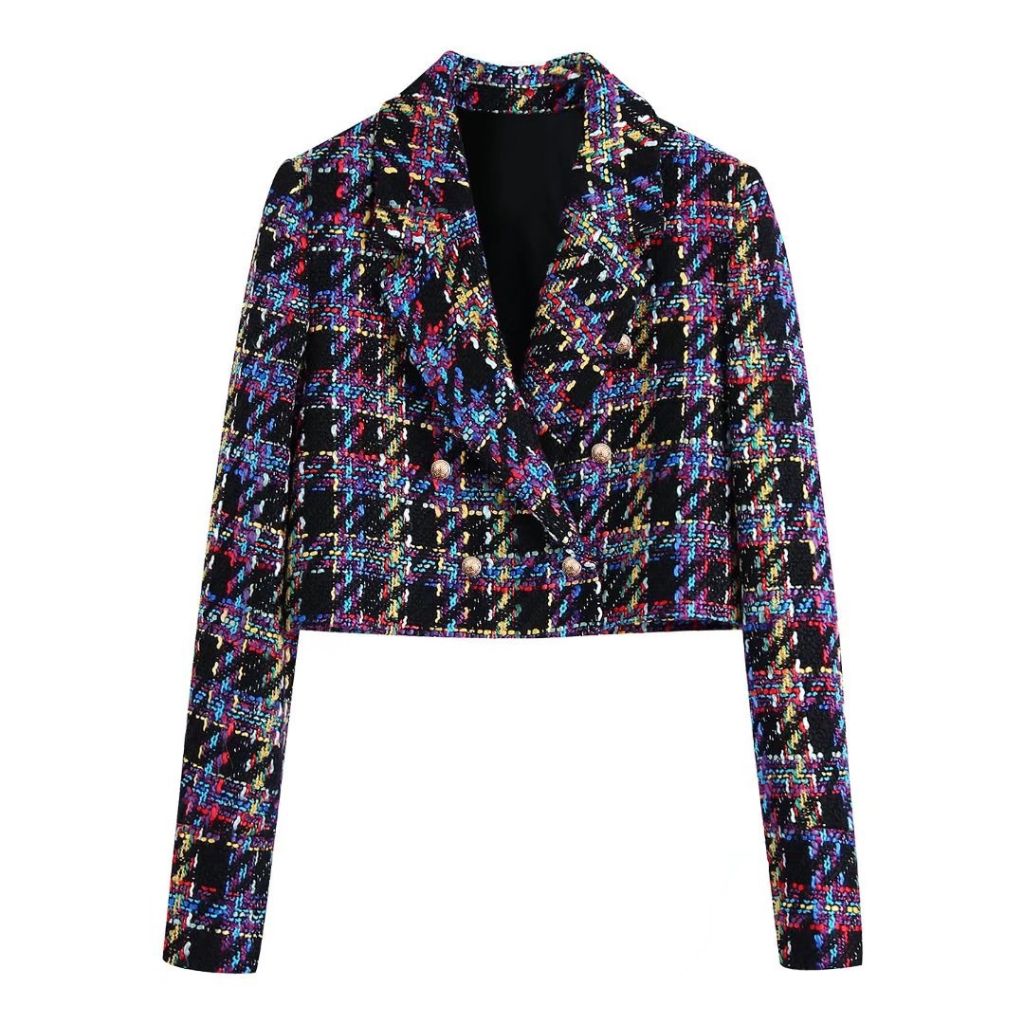 Blazer Feminino Curto de Tweed ChicSoul