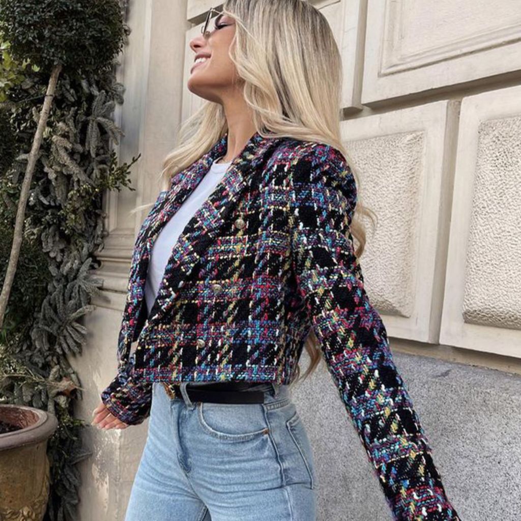 Blazer Feminino Curto de Tweed ChicSoul