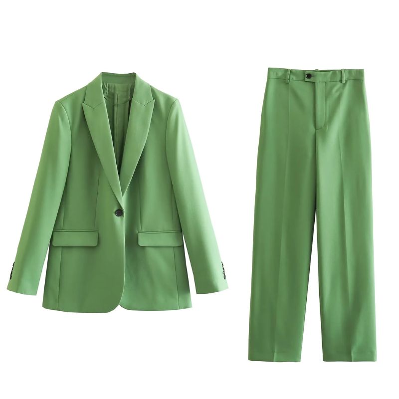 Blazer Oversized e Calça com Strech Desponjados ChicSoul