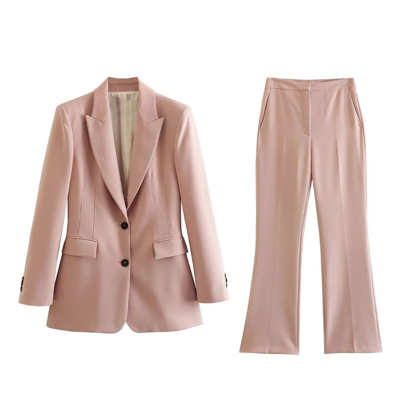 Blazer Oversized e Calça com Strech Desponjados ChicSoul