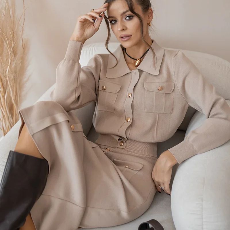 Blazer de Viscose e Saia Longa Vintage ChicSoul