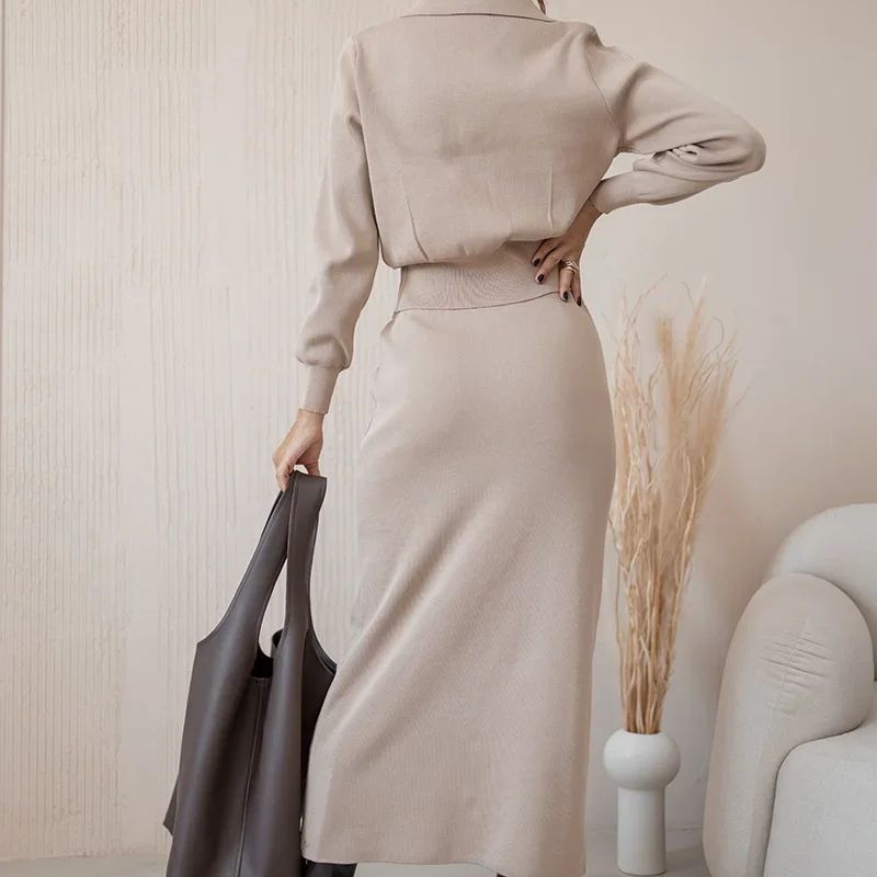 Blazer de Viscose e Saia Longa Vintage ChicSoul