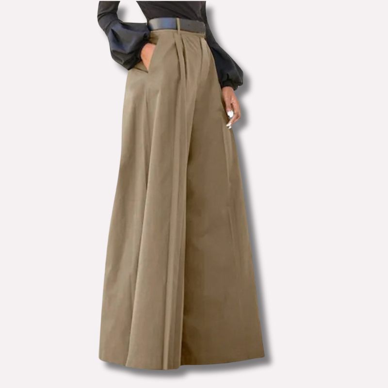Calça Pantalona Casimira Plissada ChicSoul