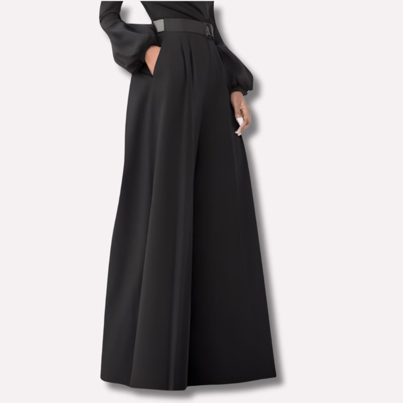 Calça Pantalona Casimira Plissada ChicSoul
