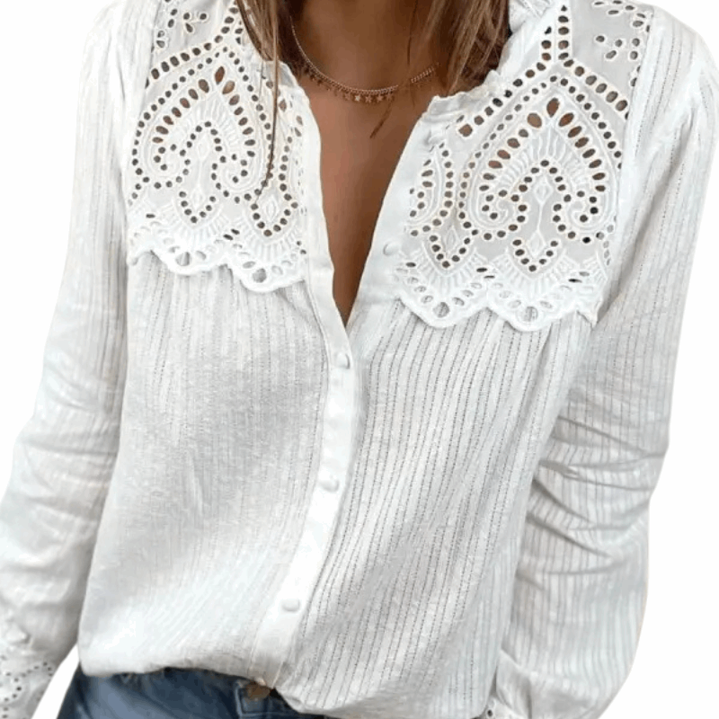 Camisa Manga Longa de Renda ChicSoul