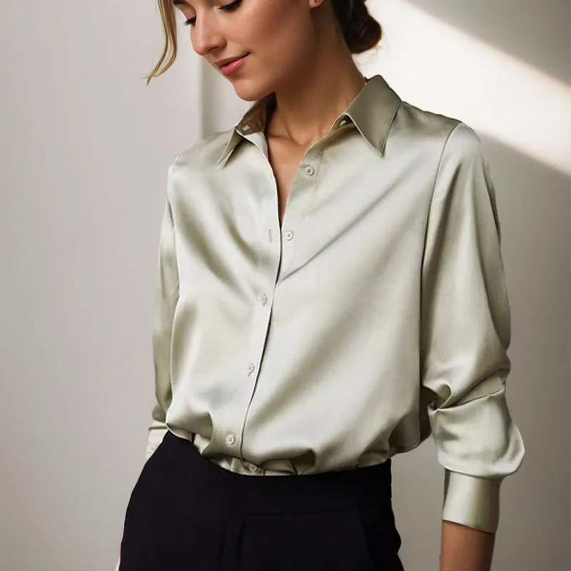Camisa Social Feminina em Seda ChicSoul