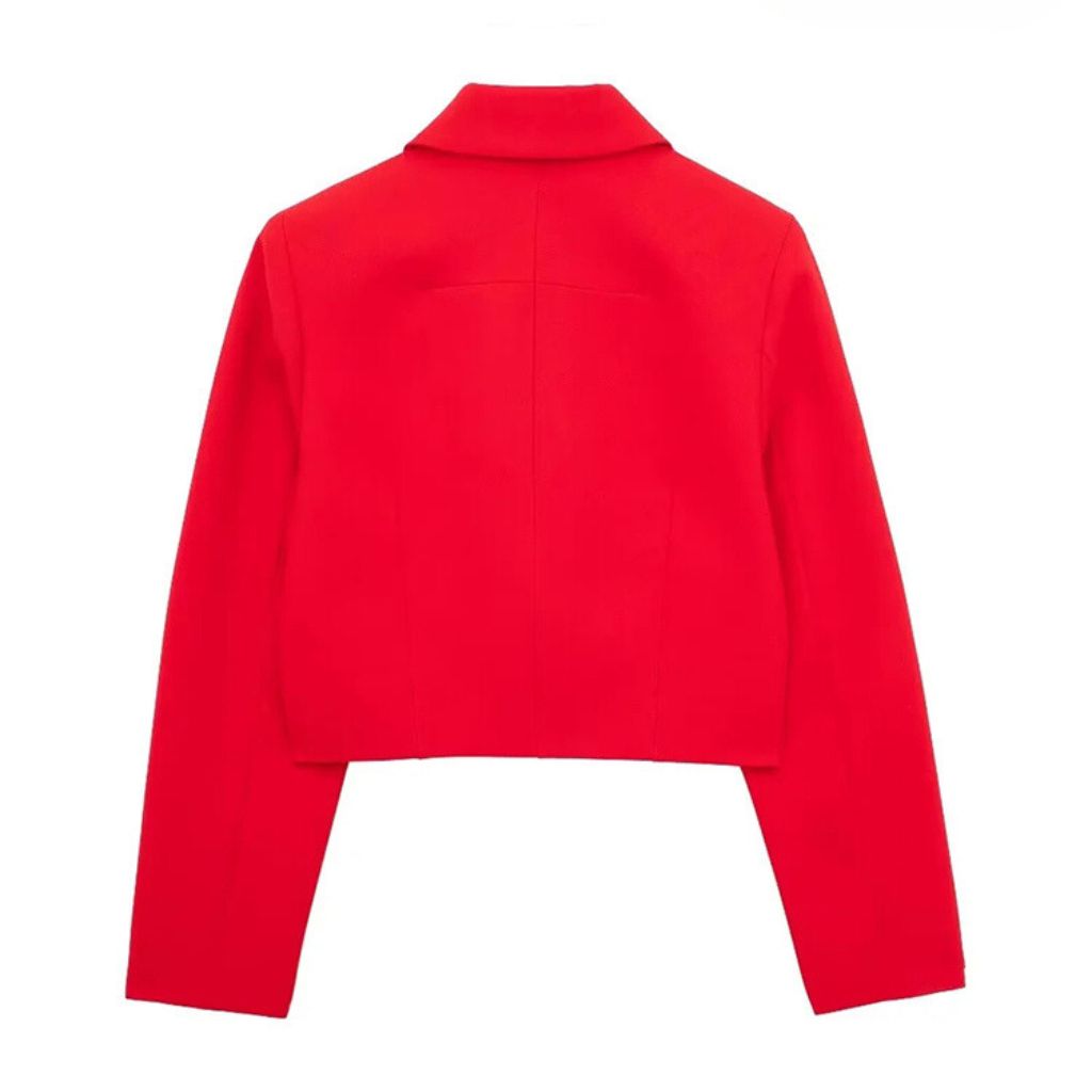 Casaco Feminino Cropped Vermelho ChicSoul