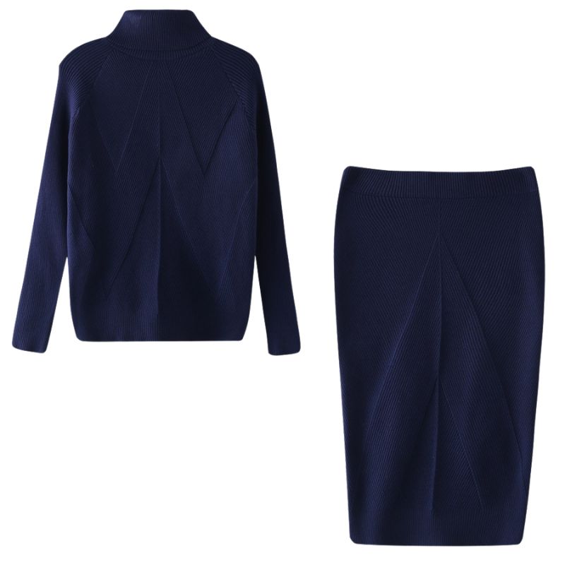 Conjunto de Tricot Manga Longa e Saia Midi ChicSoul