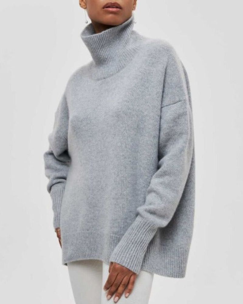Blusa Feminina Oversized com Gola Alta Sabrina