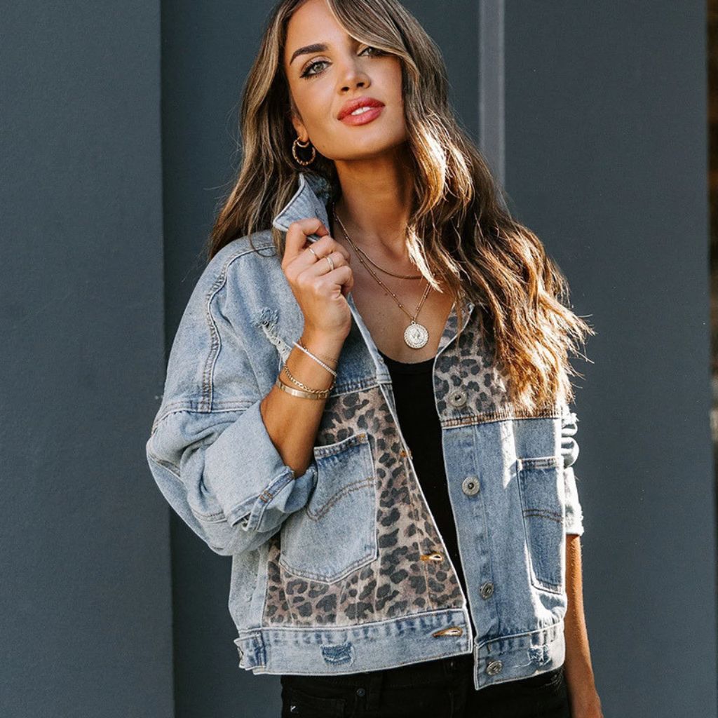 Jaqueta Jeans Leopardo ChicSoul