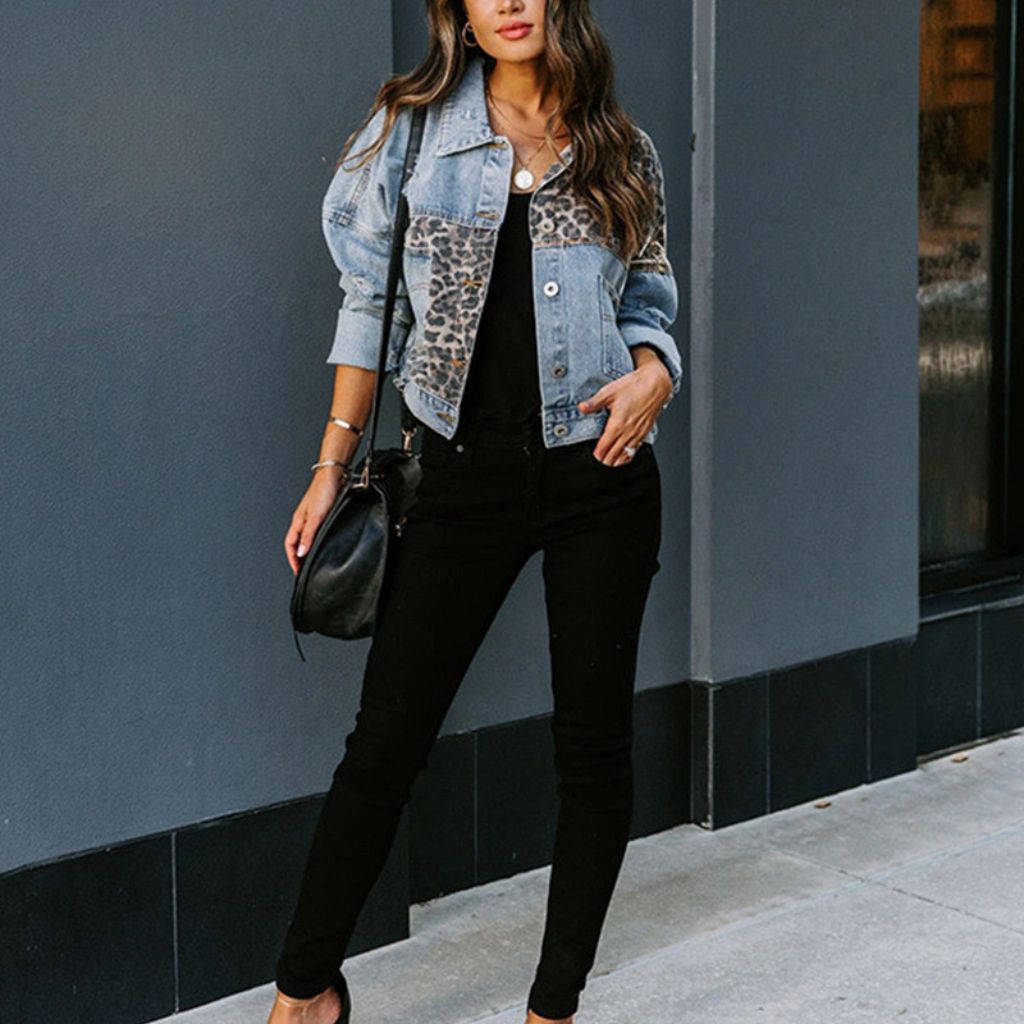 Jaqueta Jeans Leopardo ChicSoul