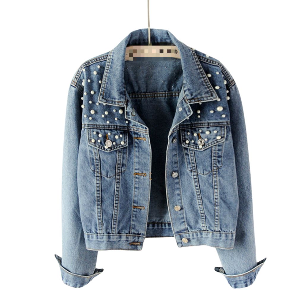 Jaqueta Jeans com Perólas ChicSoul