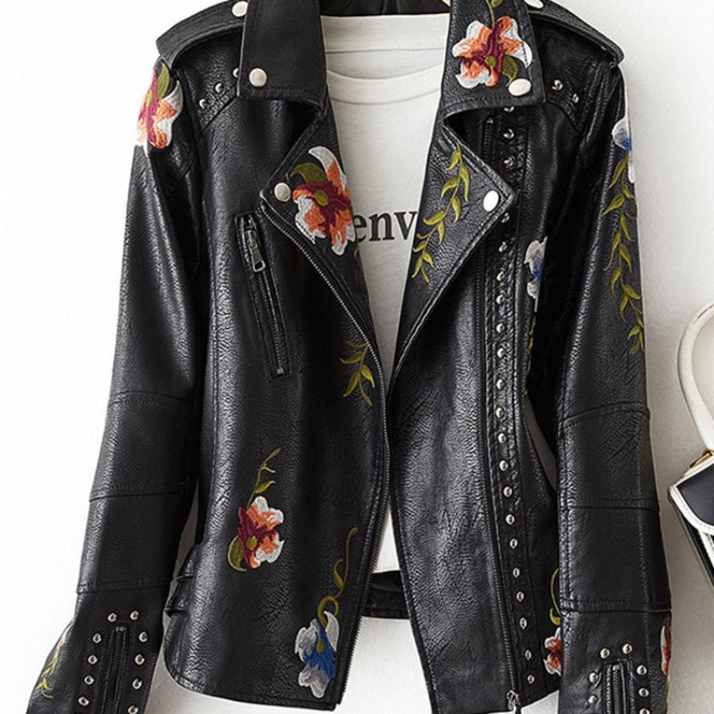 Jaqueta-Retro-Couro-Sintetico-Bordada-Floral-ChicSoul