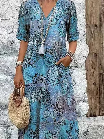 Vestido Boho Floral Confort