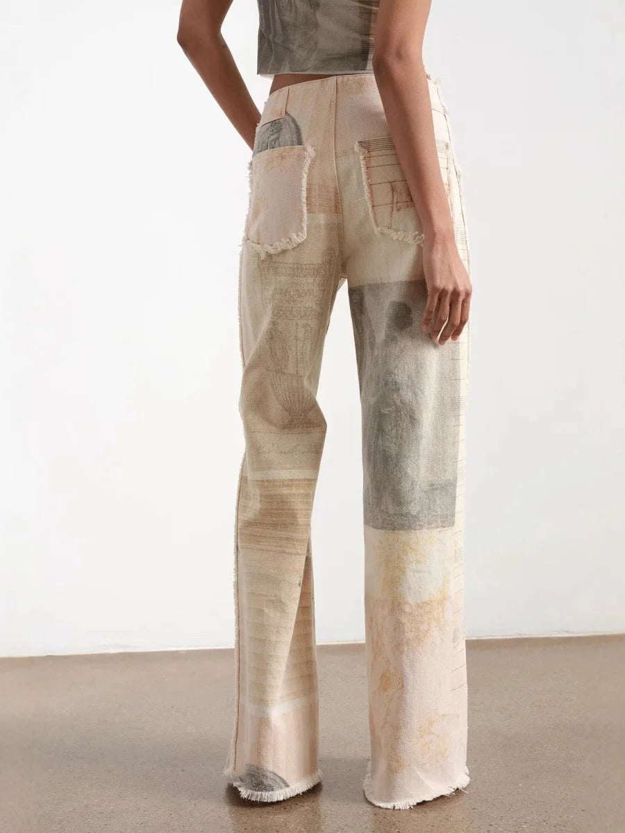 Calça Jeans Wide Leg Retrô Imagens