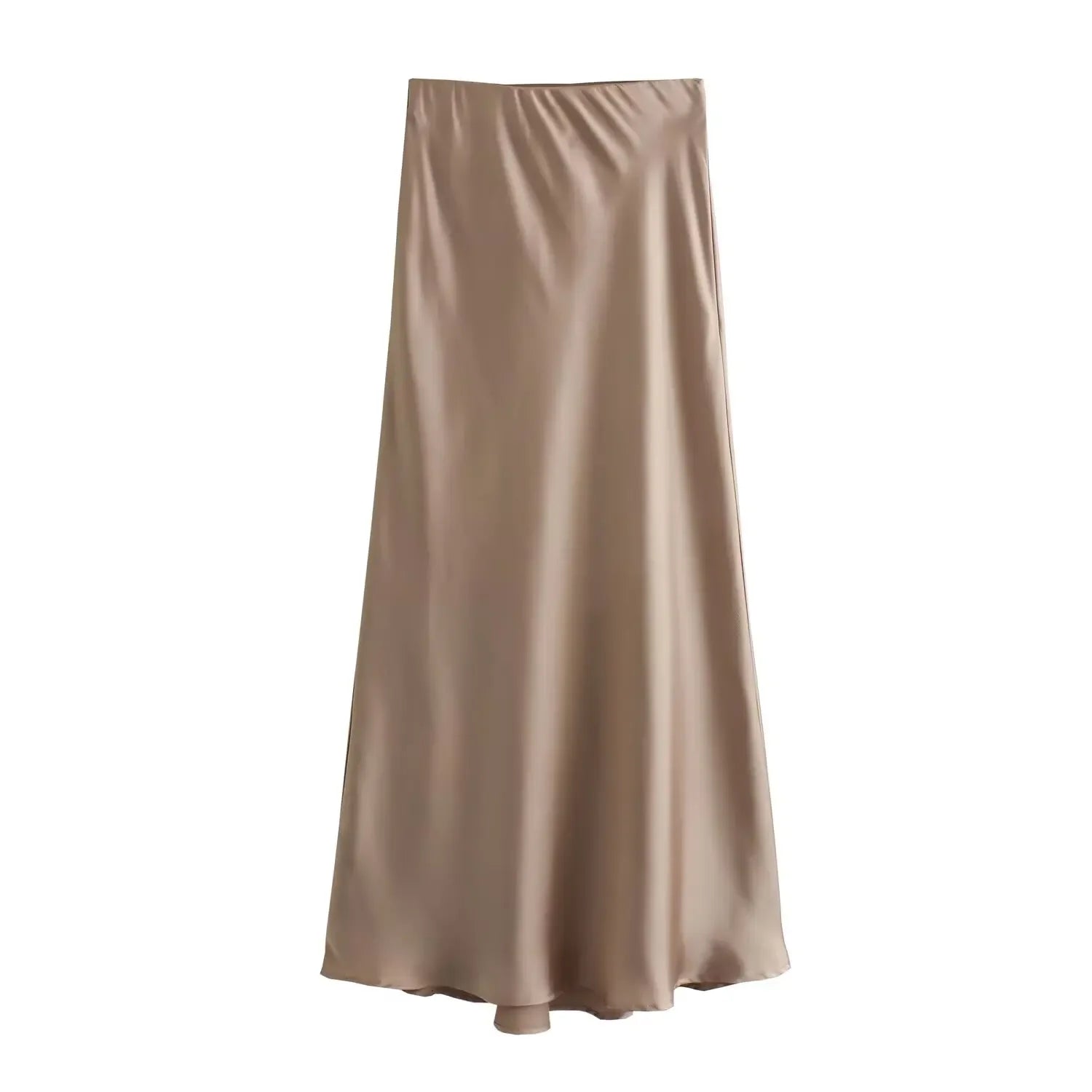 Saia Midi Feminina Acetinada