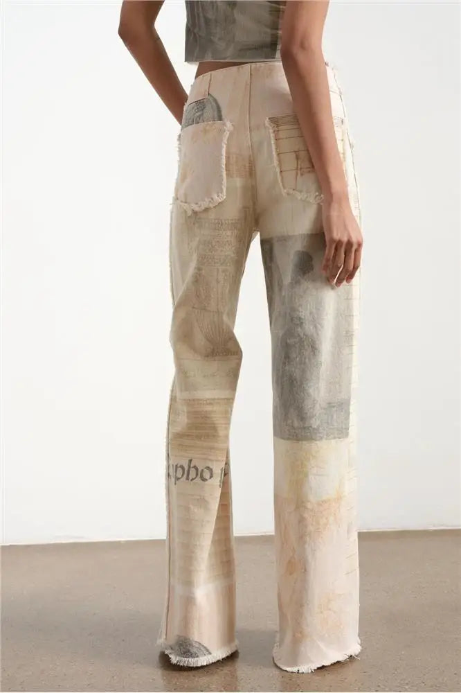 Calça Jeans Wide Leg Retrô Imagens