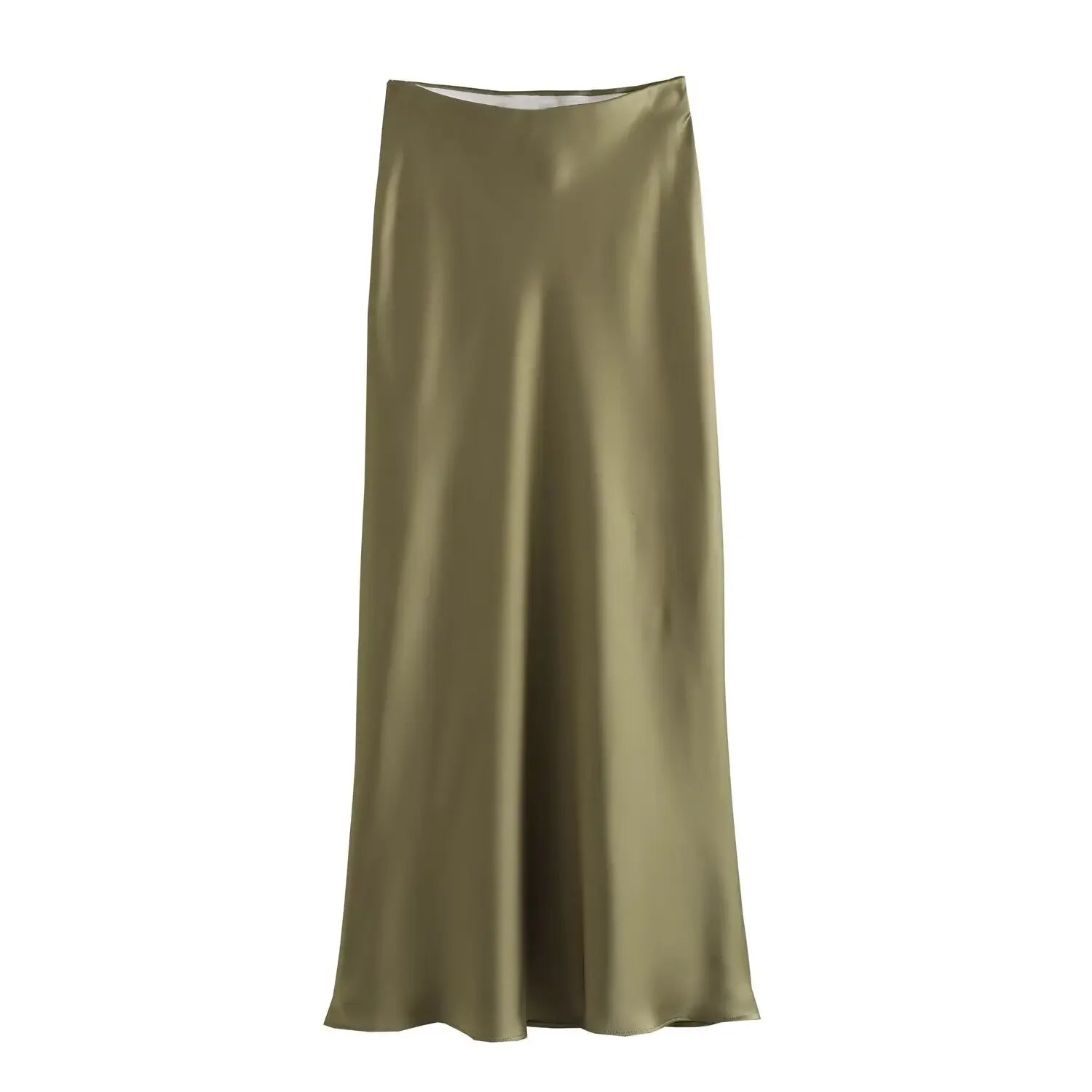 Saia Midi Feminina Acetinada