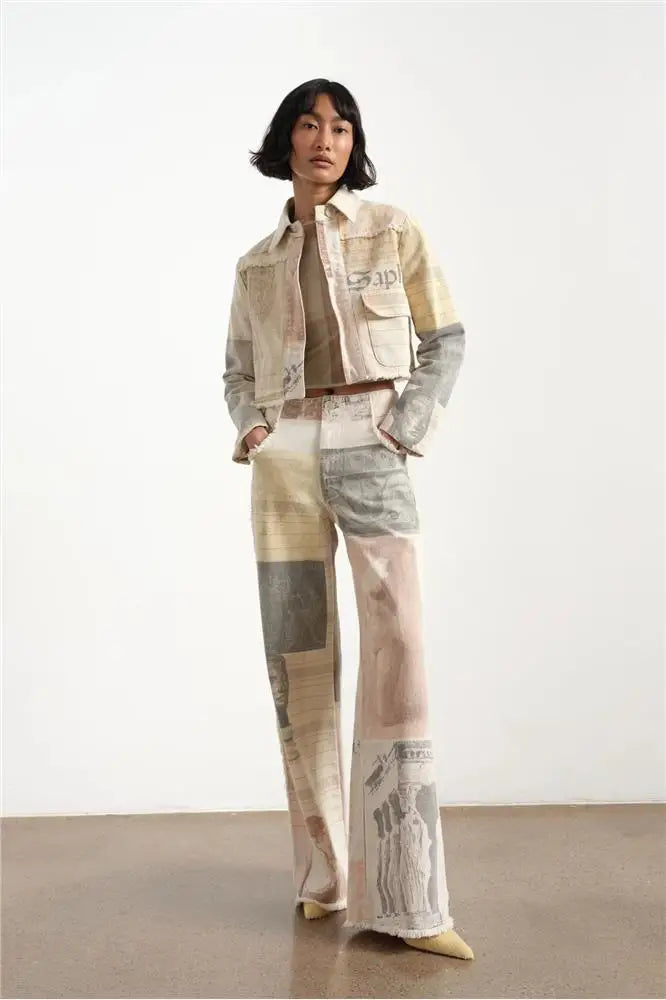 Calça Jeans Wide Leg Retrô Imagens