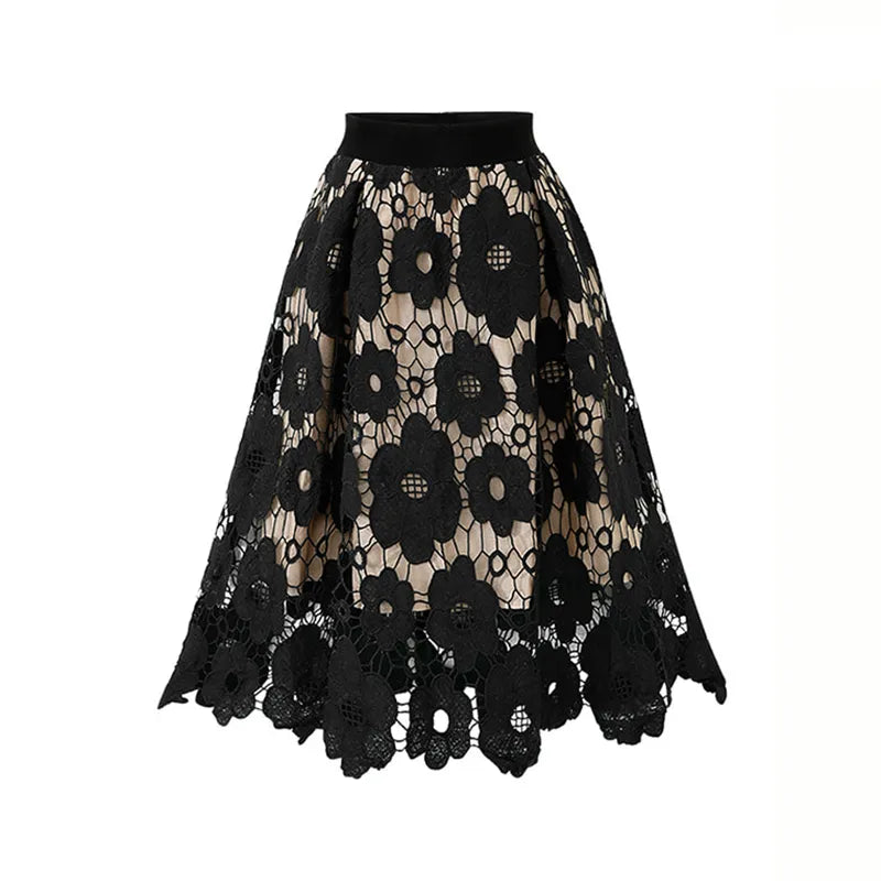 Saia Midi de Renda Boho ChicSoul