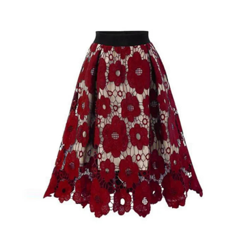 Saia Midi de Renda Boho ChicSoul