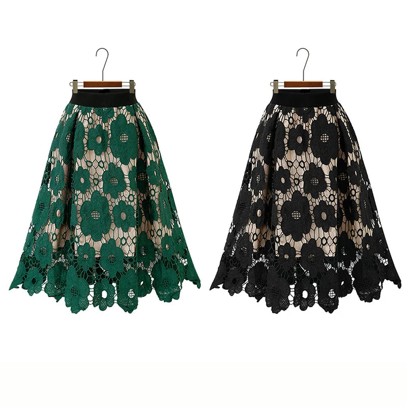 Saia Midi de Renda Boho ChicSoul