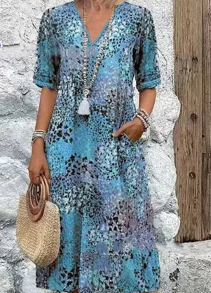 Vestido Boho Floral Confort
