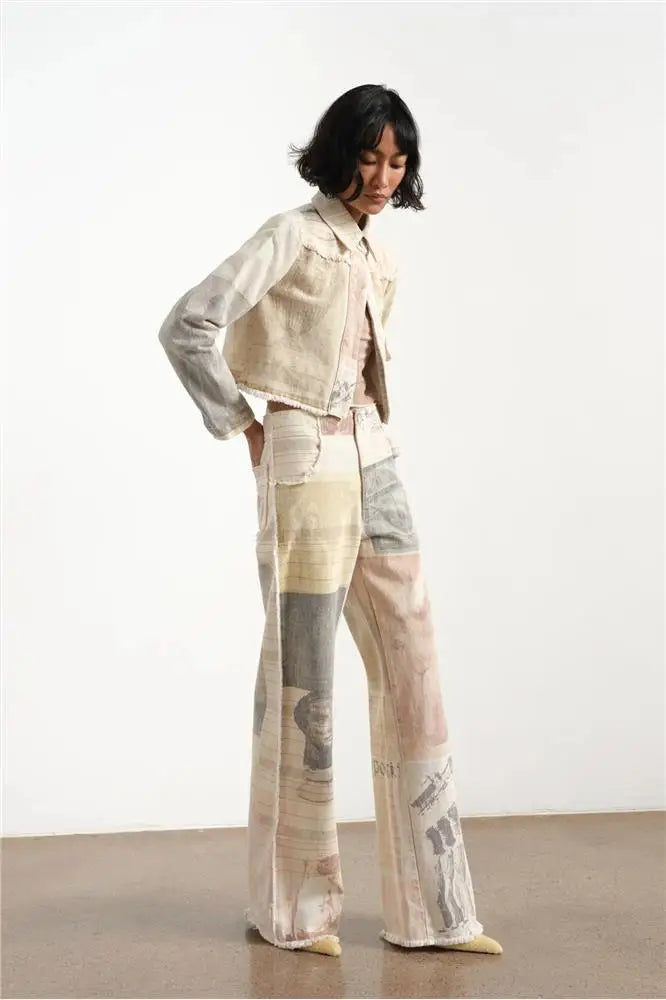 Calça Jeans Wide Leg Retrô Imagens