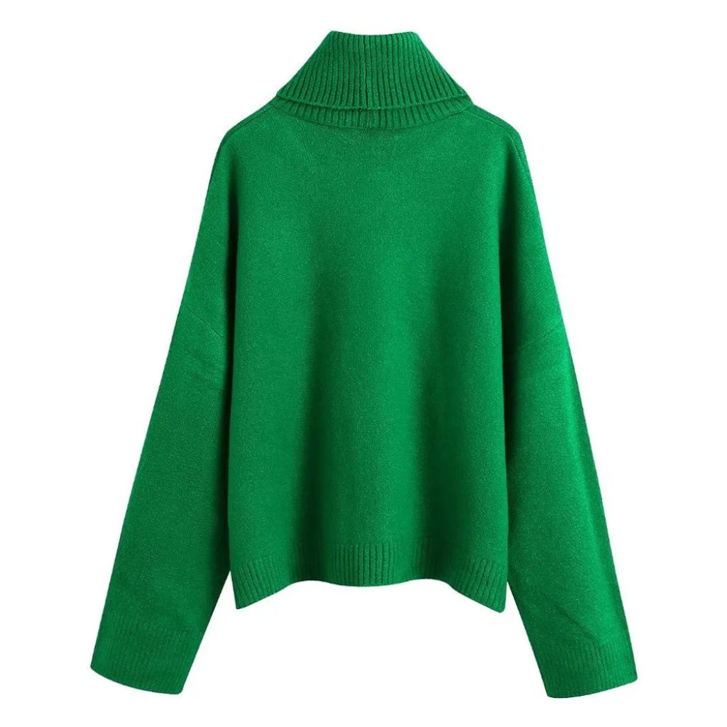 Suéter Feminino Gola Alta Verde ChicSoul