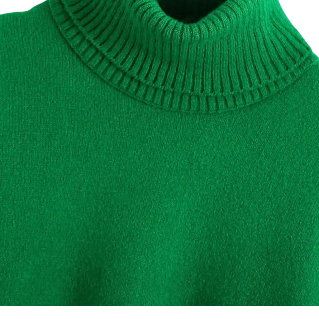 Suéter Feminino Gola Alta Verde ChicSoul