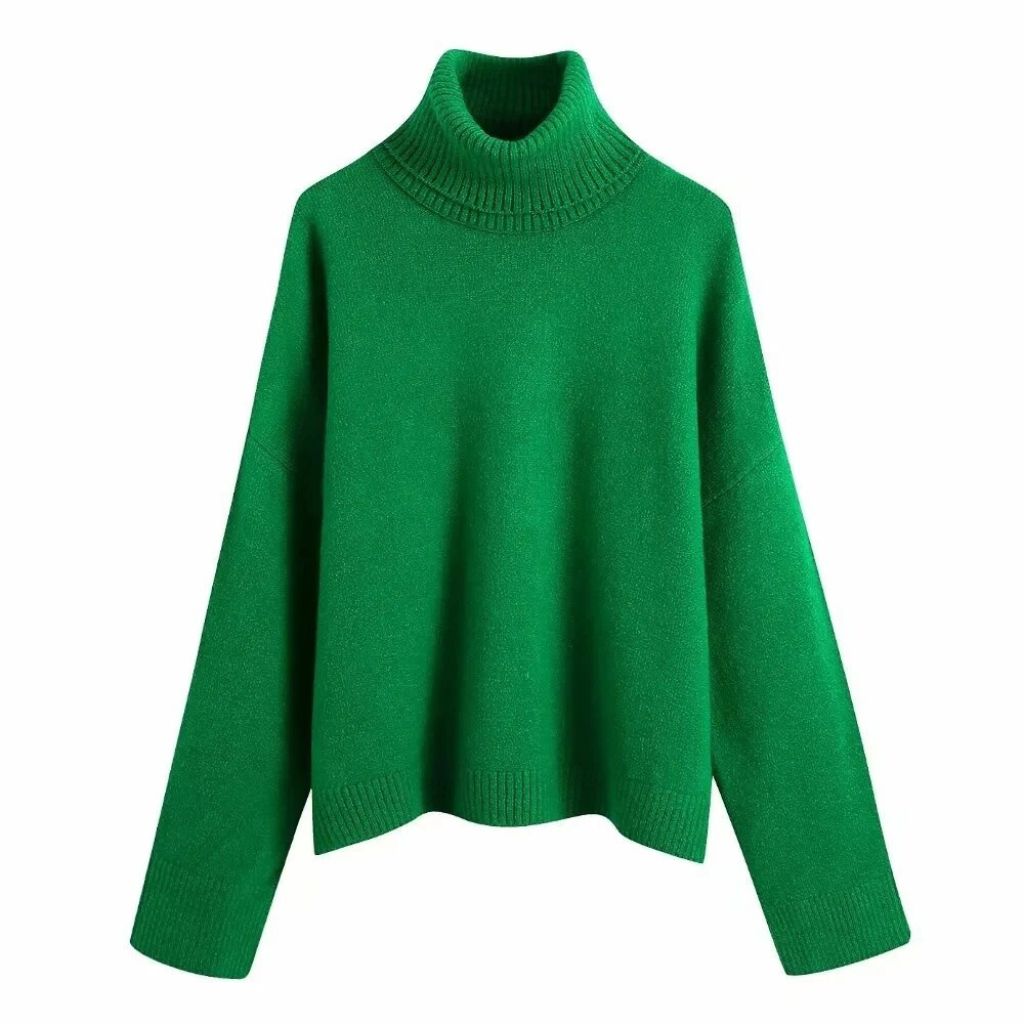 Suéter Feminino Gola Alta Verde ChicSoul