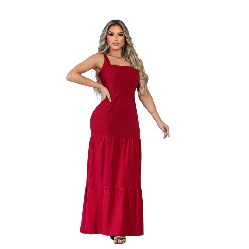 Vestido Longo Camadas 3 Marias ChicSoul