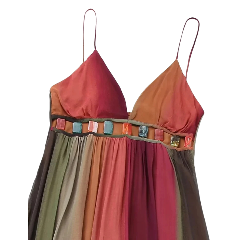 Vestido Longo Colorido Estilo Indiano ChicSoul