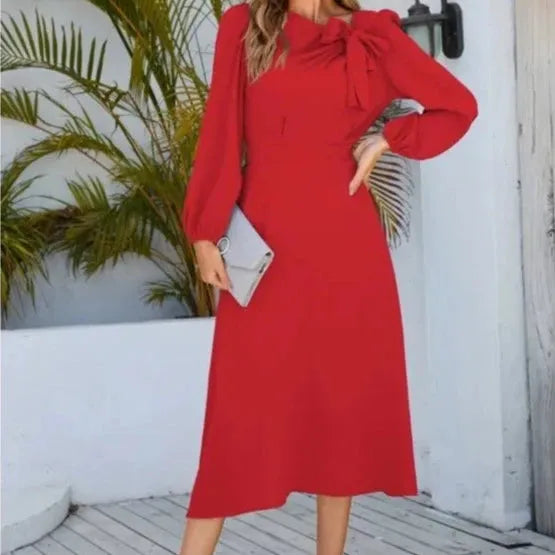 Vestido Midi Manga Longa ChicSoul