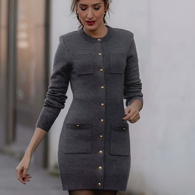 Vestido de Lã Curto Manga Longa ChicSoul
