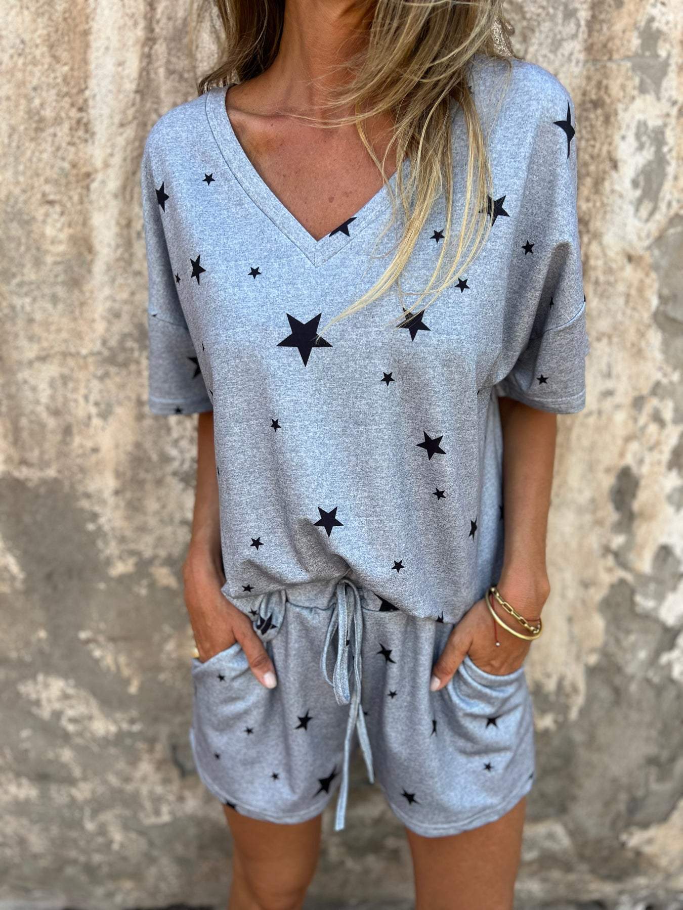 Conjunto Confortável com Estampa de Estrela - ChicSoul