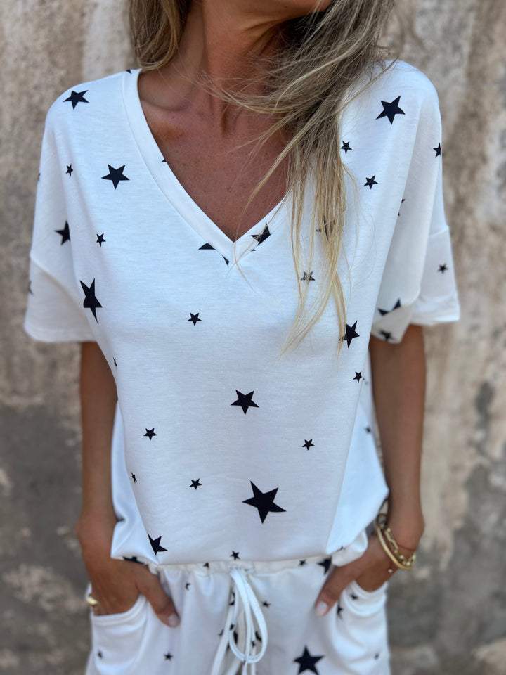 Conjunto Confortável com Estampa de Estrela