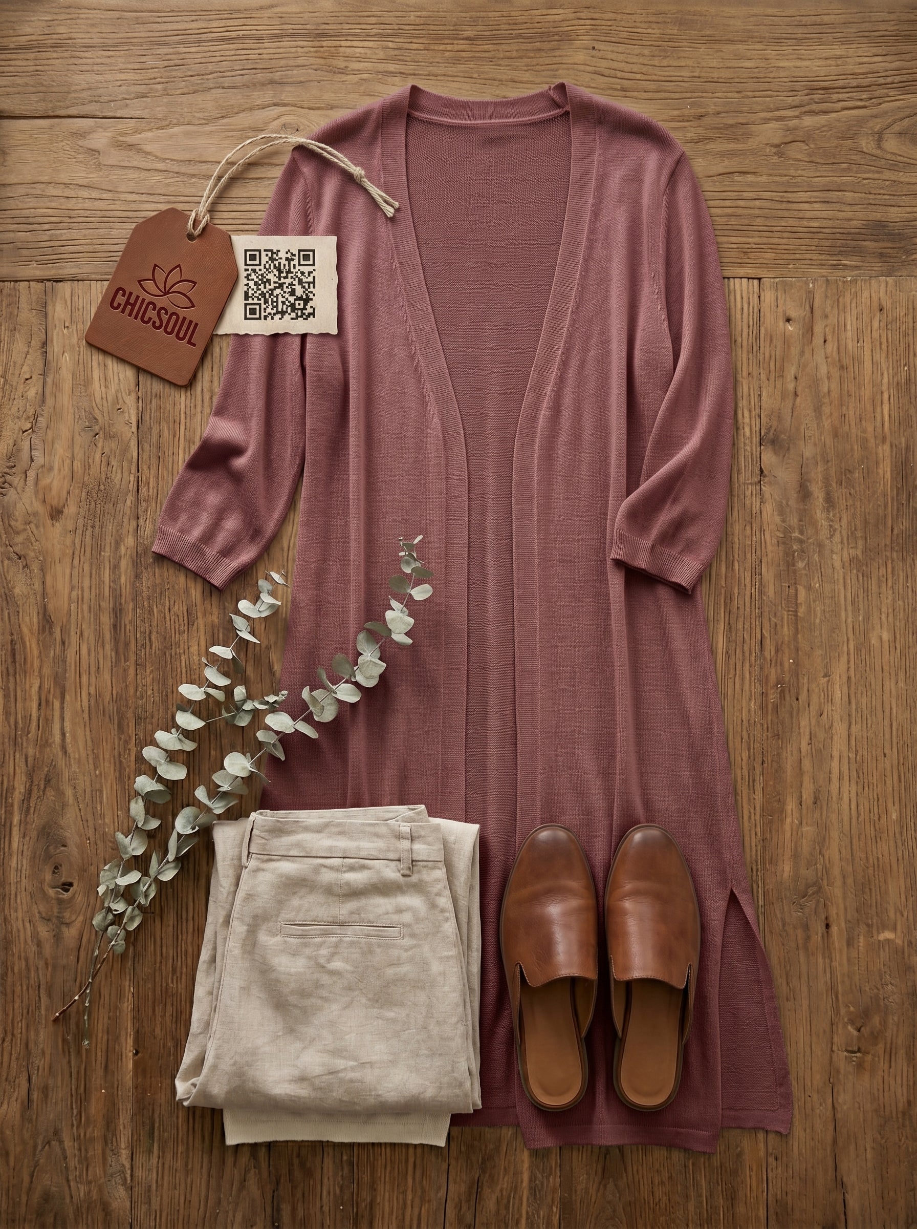 Cardigan Longo Feminino Leve