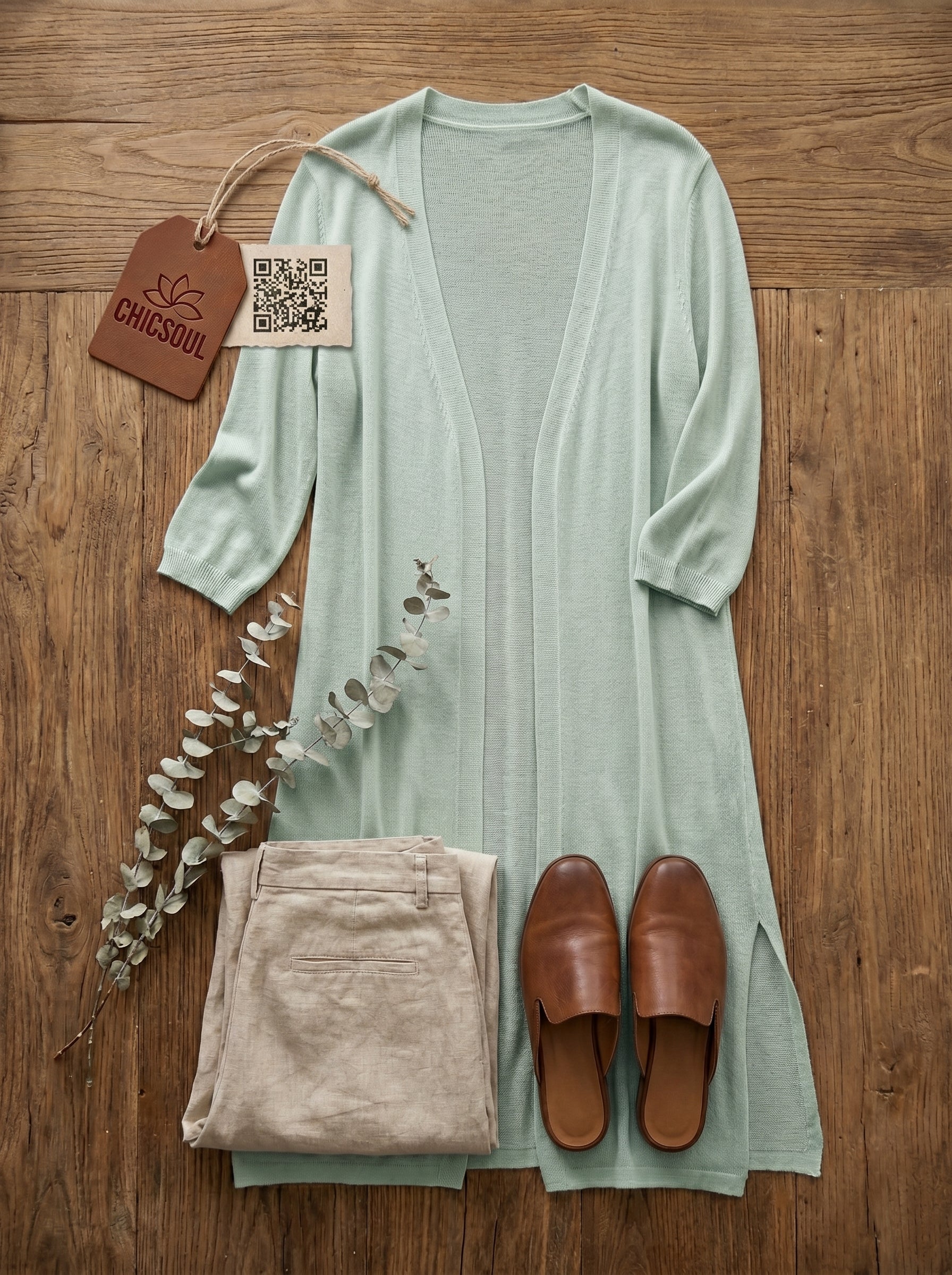 Cardigan Longo Feminino Leve