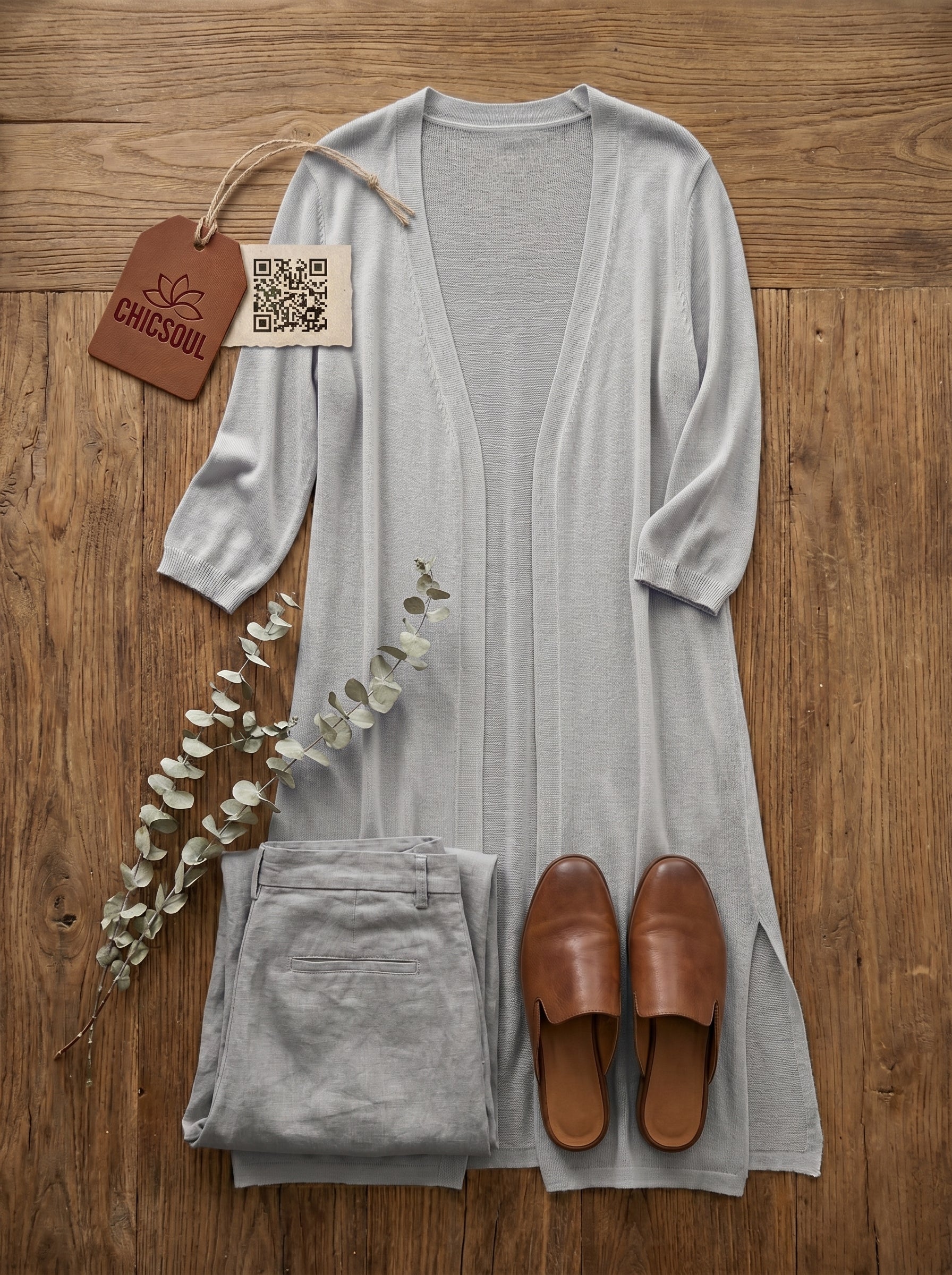 Cardigan Longo Feminino Leve
