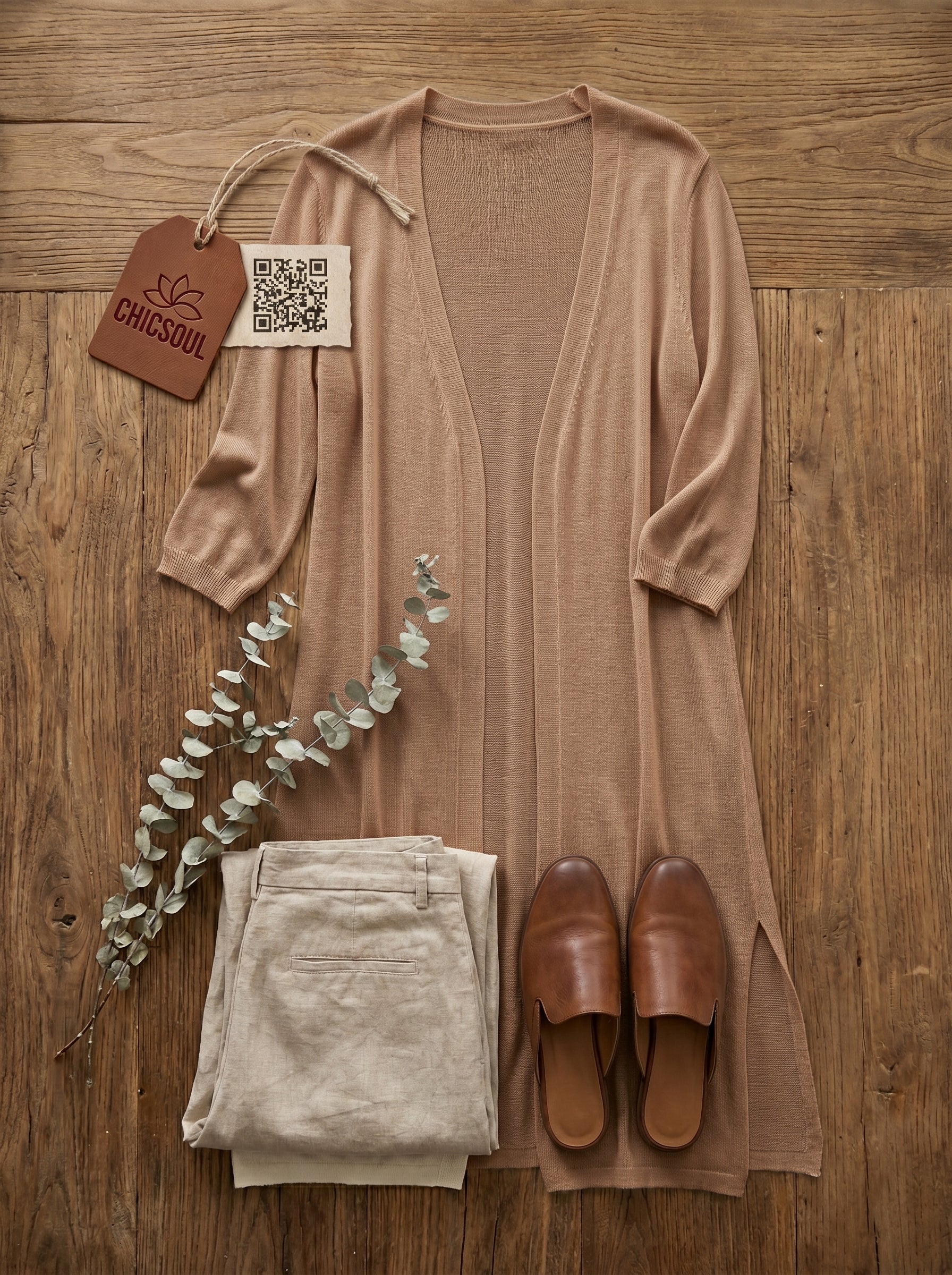Cardigan Longo Feminino Leve